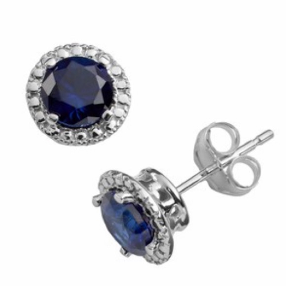 Jewelry - Lab created Sapphire Earrings